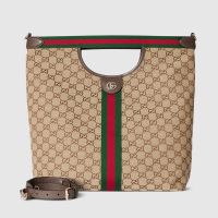 Gucci Giglio Large Tote 865452 In GG Supreme Canvas Beige/Brown