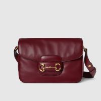 Gucci Horsebit 1955 Aura Small Shoulder Bag 847063 In Soft Leather Red