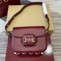 Gucci Horsebit 1955 Aura Mini Shoulder Bag 847064 In Soft Leather Red