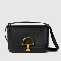 Gucci Siena Small Shoulder Bag 846705 In Smooth Leather Black