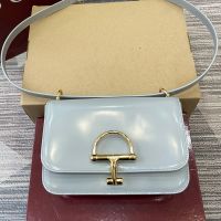 Gucci Siena Small Shoulder Bag 846705 In Smooth Leather Light Grey