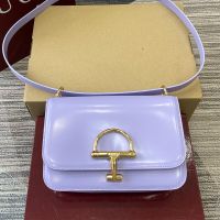 Gucci Siena Small Shoulder Bag 846705 In Smooth Leather Light Purple
