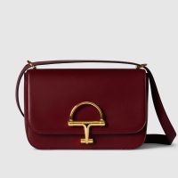 Gucci Siena Small Shoulder Bag 846705 In Smooth Leather Red