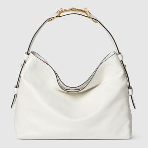 Gucci Beatrix Medium Tote Bag 850926 In Smooth Leather White