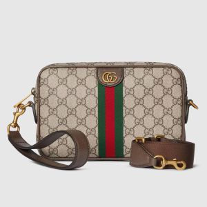 Gucci Ophidia Small Crossbody Bag 839155 In GG Monogram Fabric Beige/Brown