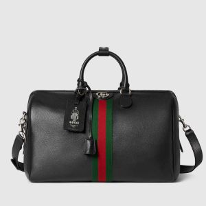 Gucci Savoy Medium Duffle Bag 834460 In Soft Leather Black